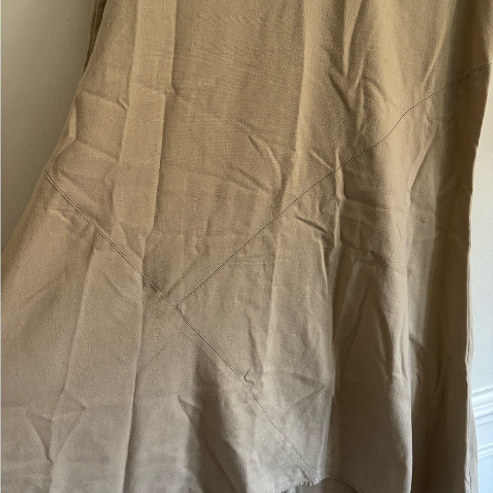 Linen Blend MIDI Sheath Dress | Size L - Picture 4 of 5